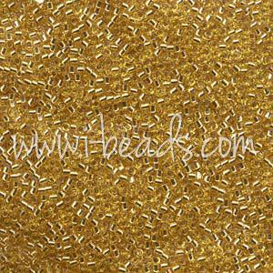 Miyuki Delica Seed Beads, 11/0, Matte Metallic Bright Yellow 24K Gold DB331  (2.5 Tube)