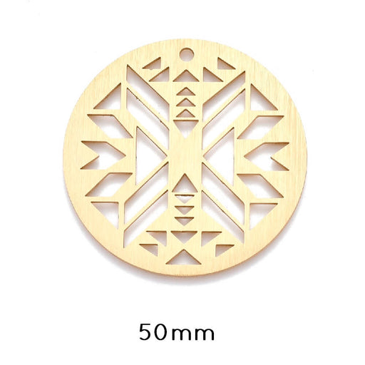 Buy Aluminium Pendant, Laser Cut, Geometrical cut, Golden 50mm (1)